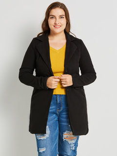 Shawl Collar Long Straight Wool Blends Button Coat (Style V201645)