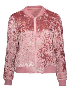 Short Straight Date Night Star Pleuche Jacket (Style V201666)