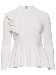 Round Neck Short Slim Plain Dacron Jacket (Style V201699)