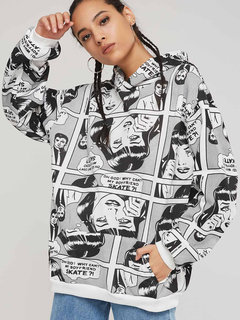 Long Loose Fashion Cotton Pattern Hoodie (Style V201730)