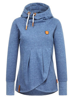 Hooded Slim Fashion Plain Dacron Hoodie (Style V201749)