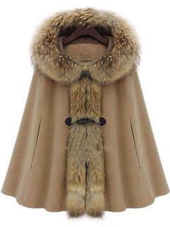 Long Loose Fashion Plain Wool Coat (Style V201783)