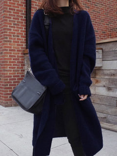 Long Loose Date Night Knitted Pockets Coat (Style V201917)