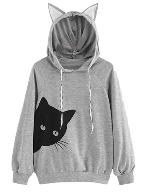 Hooded Standard Cute Animal Cotton Hoodie (Style V100653)