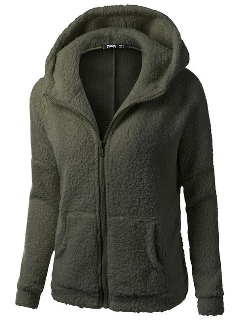 Hooded Standard Loose Casual Fleece Hoodie (Style V100663)