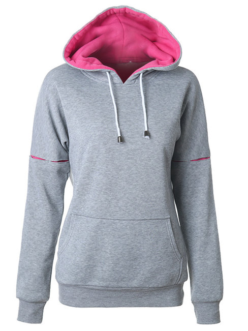 Standard Slim Patchwork Cotton Patchwork Sweatshirts (Style V100688)