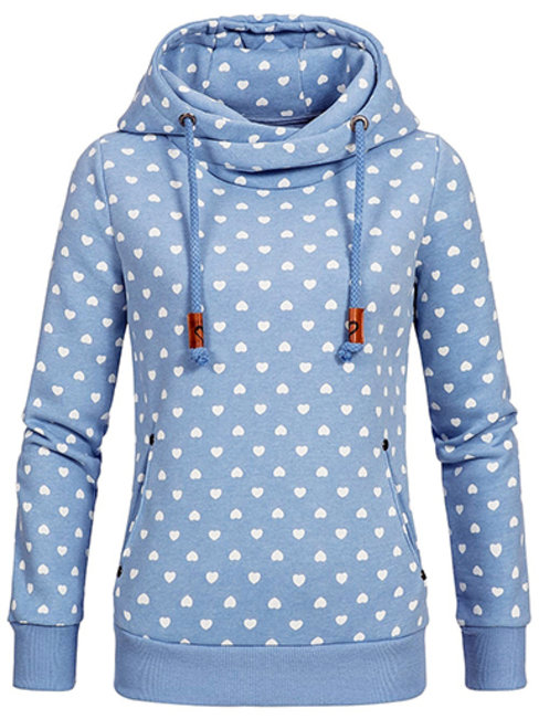 Heap Collar Straight Sweet Heart Shaped Cotton Sweatshirts (Style V100721)