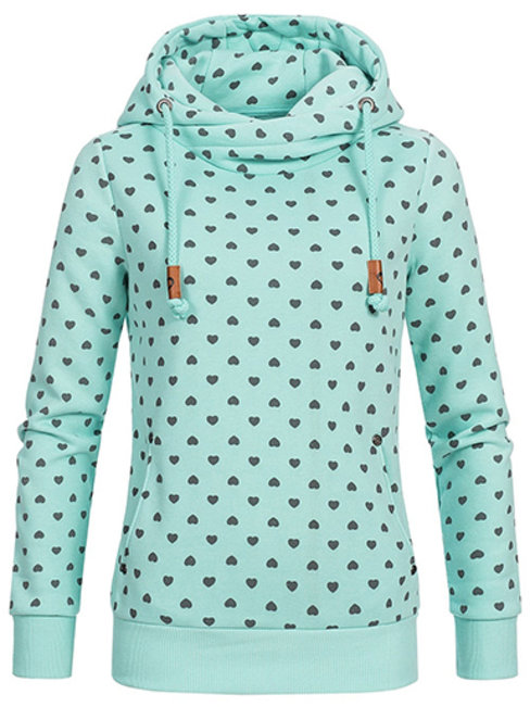 Heap Collar Straight Sweet Heart Shaped Cotton Sweatshirts (Style V100721)