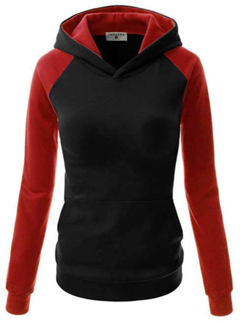 Standard Straight Casual Patchwork Patchwork Sweatshirts (Style V100752)