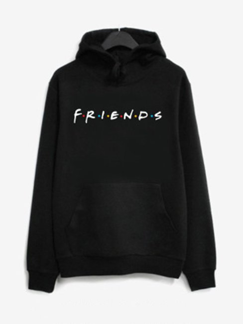 Hooded Standard Straight Cute Pockets Sweatshirts (Style V100763)