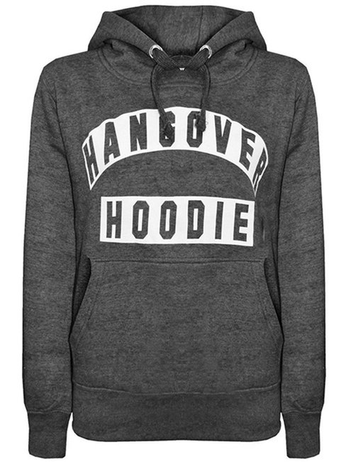 Hooded Standard Straight Letter Cotton Blends Hoodie (Style V100828)