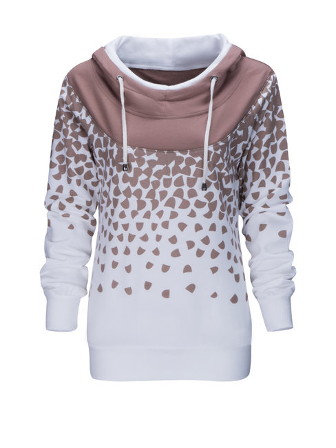 Standard Slim Casual Cotton Blends Patchwork Hoodie (Style V100839)