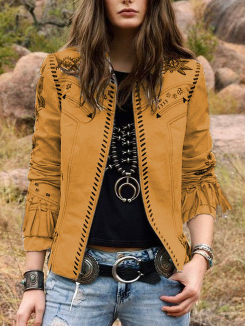 Short Straight Personality Letter Fauxfur Jacket (Style V101238)