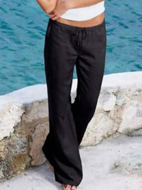 Maxi Loose Strappy Cotton Plain Pants (Style V102313)