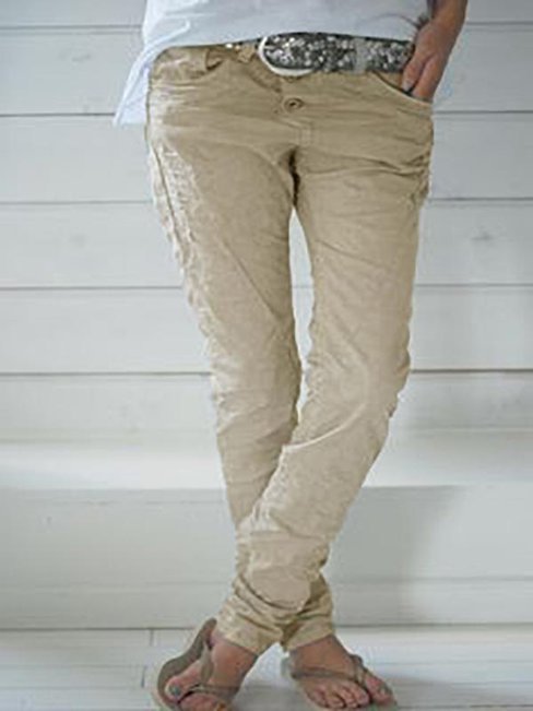 Maxi Pencil Elegant Button Plain Pants (Style V102322)