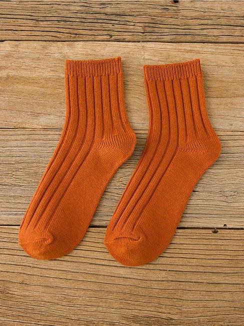 Fashion Plain Polyester Socks (Style V102618)
