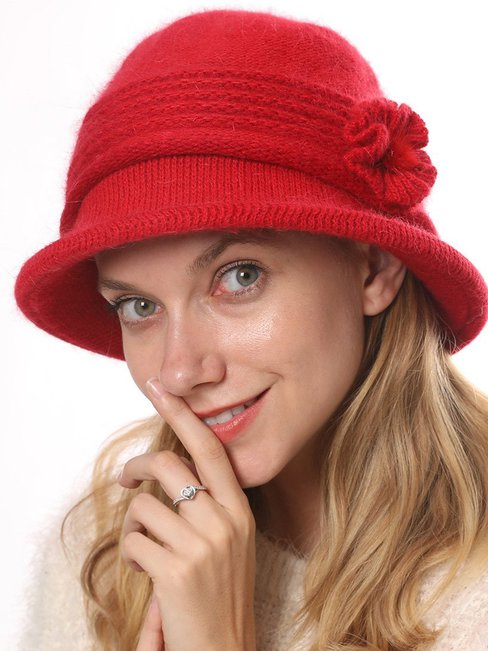 Red Fashion Plain Polyester Hats (Style V102633) - VEDACHIC