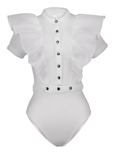 Mini Beach Plain Polyester Patchwork Jumpsuit (Style V200343)