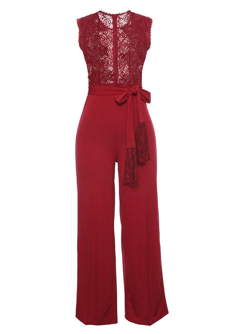 Maxi Slim Western Plain Strappy Jumpsuit (Style V200802)