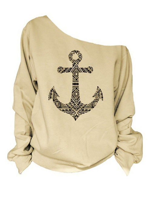 Asymmetric Standard Casual Cotton Pattern T Shirt (Style V200882)