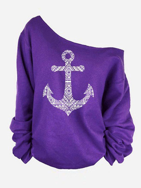 Asymmetric Standard Casual Cotton Pattern T Shirt (Style V200882)