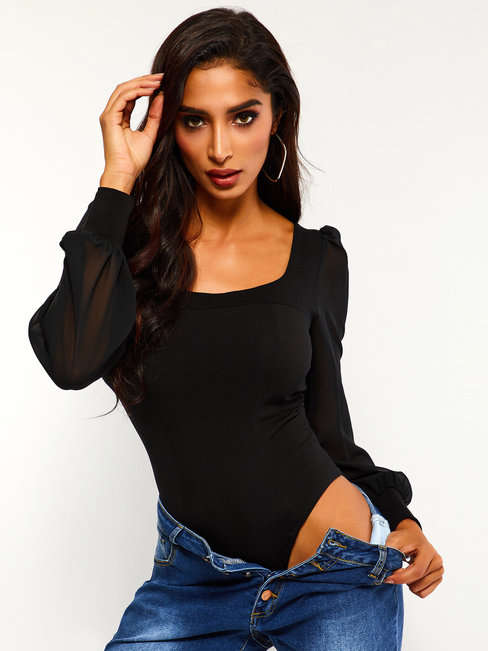 Mini Slim Casual Plain Cotton Blends Jumpsuit (Style V201155)