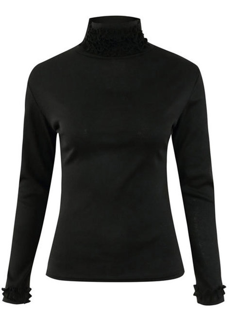 Slim Western Plain Polyester Patchwork Sweater (Style V201170)