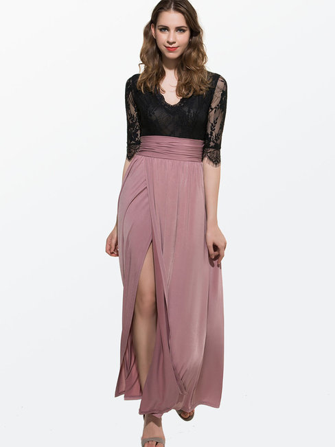 Beach Cotton Blends Maxi Dresses (Style V201577)
