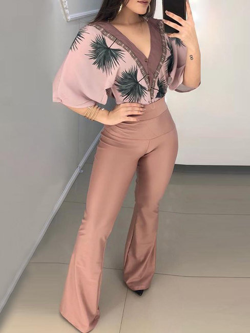 Standard Loose Feather Dacron Patchwork Blouse (Style V300347)