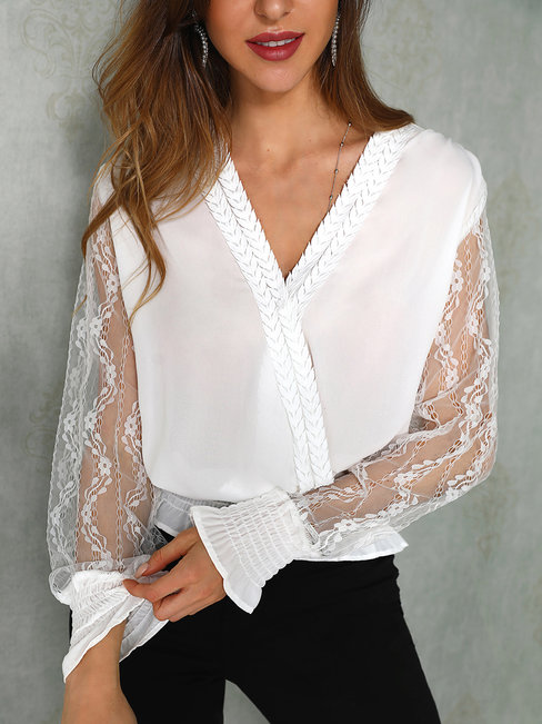 Short Loose Date Night Plain Polyester T Shirt (Style V300541)