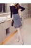 Bodycon Date Night Cascading Ruffle Polyester Plain Skirt (Style V102022)