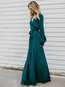 Sexy Wrap V-neck Belt Chiffon Maxi Dresses (Style V100031)