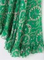 Beach Deep V Neck Printed Pattern Chiffon Maxi Dresses (Style V100057)