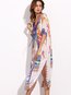 Beach Shift Printed Pattern Chiffon Boho Dresses (Style V100148)