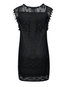 Basic Straight Round Neck Lace Guipure Casual Dresses (Style V100199)