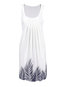 Basic Tank Scoop Neck Pattern Polyester Casual Dresses (Style V100211)