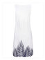 Basic Tank Scoop Neck Pattern Polyester Casual Dresses (Style V100211)