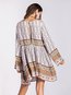Sexy Shift Deep V Neck Pattern Dacron Boho Dresses (Style V100225)