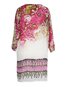 Beach Straight V-neck Floral Polyester Boho Dresses (Style V100239)