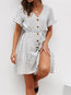 Fashion A-line Polka Dot Belt Polyester Casual Dresses (Style V100254)