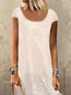 Casual Shift Round Neck Printed Pattern Casual Dresses (Style V100260)