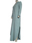 Cute Straight Deep V Neck Cut Out Linen Maxi Dresses (Style V100293)