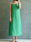 Going Out Shift Spaghetti Strap Solid Color Linen Linen Dresses (Style V100303)