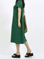 Casual Shift Solid Color Pockets Linen Casual Dresses (Style V100331)