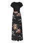 Elegant A-line Patchwork Pattern Polyester Maxi Dresses (Style V100466)