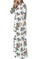 Modest A-line Round Neck Printed Pattern Maxi Dresses (Style V100472)