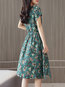 Going Out A-line Round Neck Printed Polyester Casual Dresses (Style V100485)