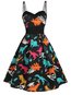 Party Sweetheart Animal Pattern Polyester Casual Dresses (Style V100487)