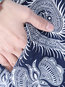 Shift Round Neck Paisley Pockets Linen Casual Dresses (Style V100512)