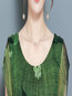 Elegant Round Neck Printed Pattern Polyester Casual Dresses (Style V100530)